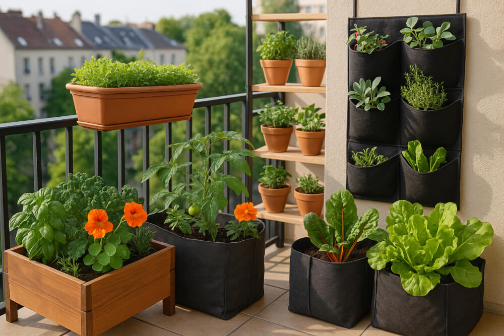 Contenants potager balcon