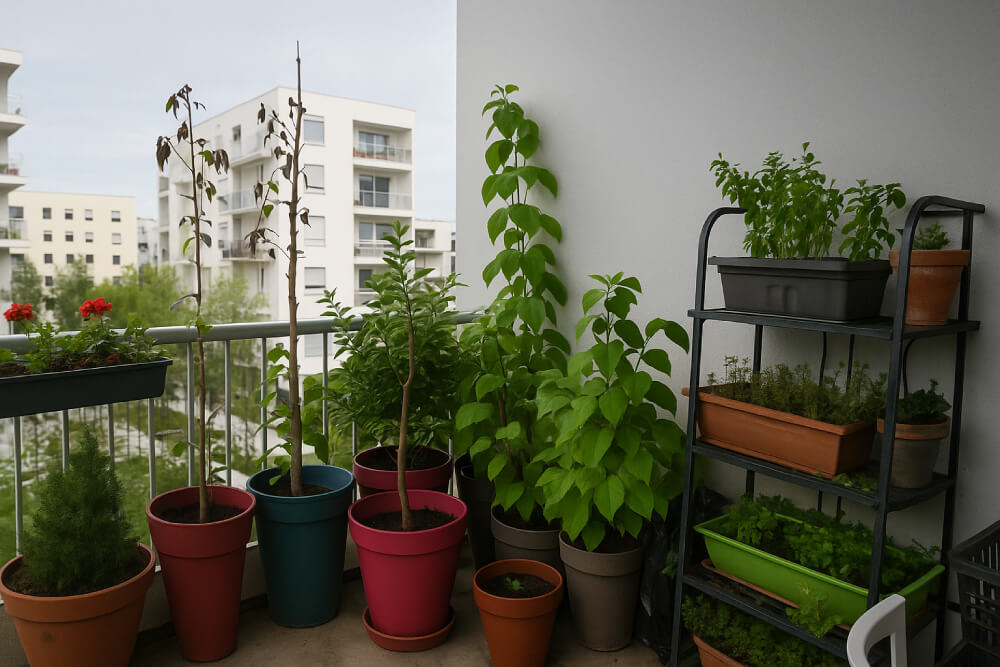 Potager balcon plein nord