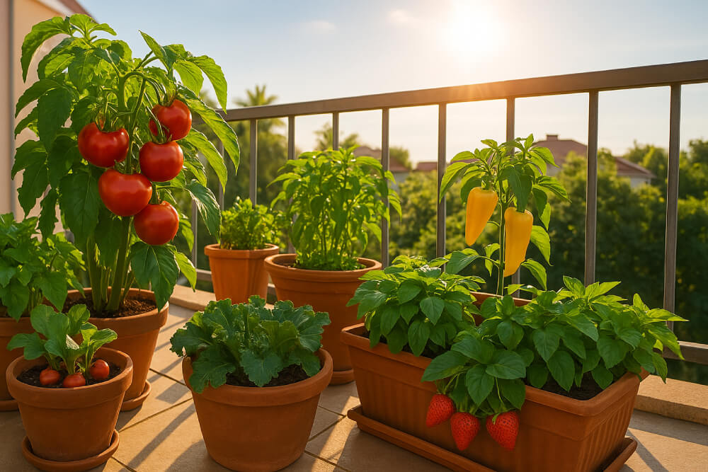 Potager balcon plein sud