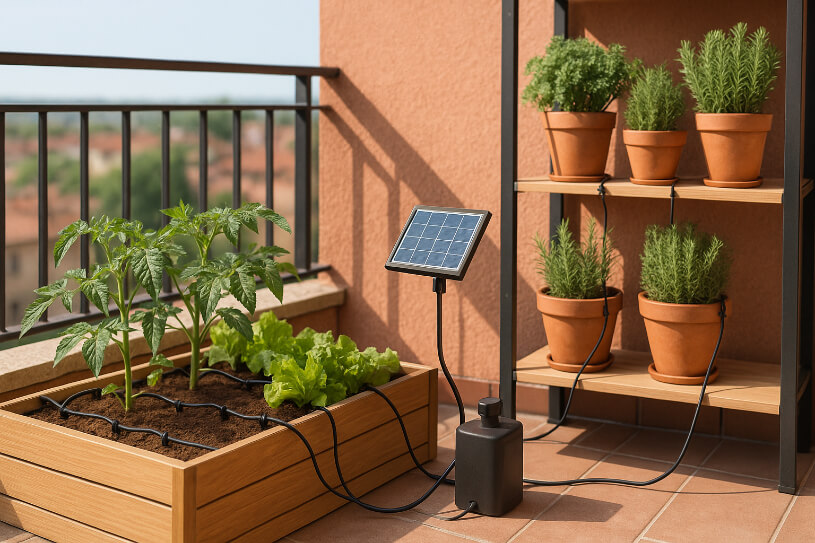 Arrosage du potager balcon